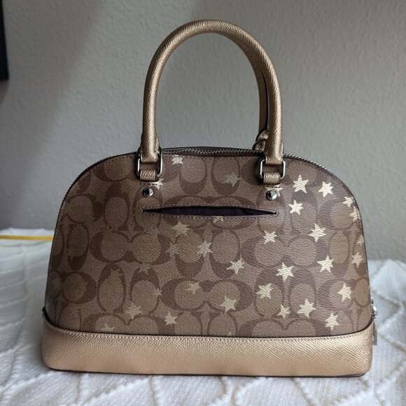 COACH MINI SIERRA SATCHEL IN SIGNATURE CANVAS WITH POP STAR PRINT - Picture 3 of 13